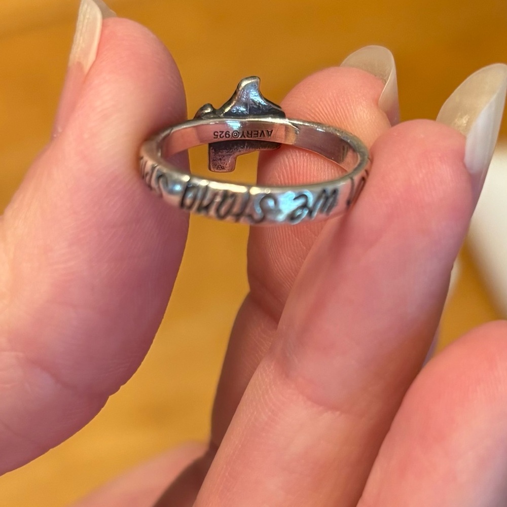 James Avery Retired Texas “Together We Stand Strong” Silver Ring Size 6 - Picture 5 of 5